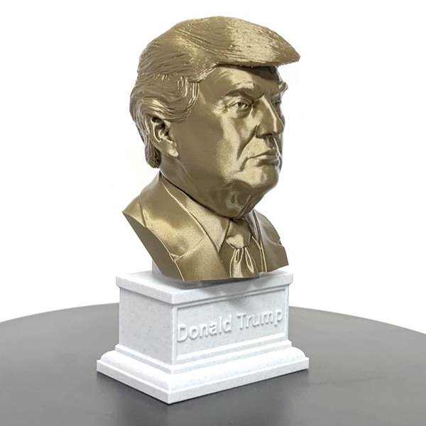 Donald Trump, 45th & 47th US President, Sculpture Bust on Box Plinth