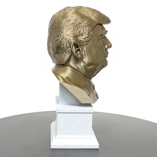 Donald Trump, 45th & 47th US President, Sculpture Bust on Box Plinth