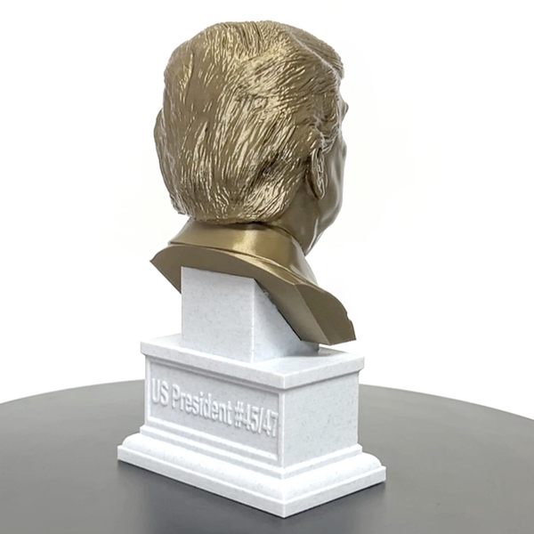 Donald Trump, 45th & 47th US President, Sculpture Bust on Box Plinth