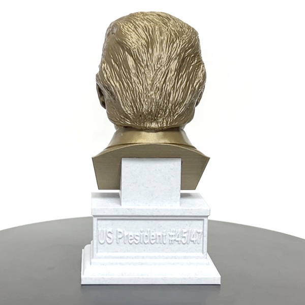 Donald Trump, 45th & 47th US President, Sculpture Bust on Box Plinth