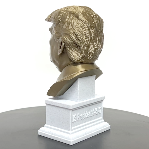 Donald Trump, 45th & 47th US President, Sculpture Bust on Box Plinth