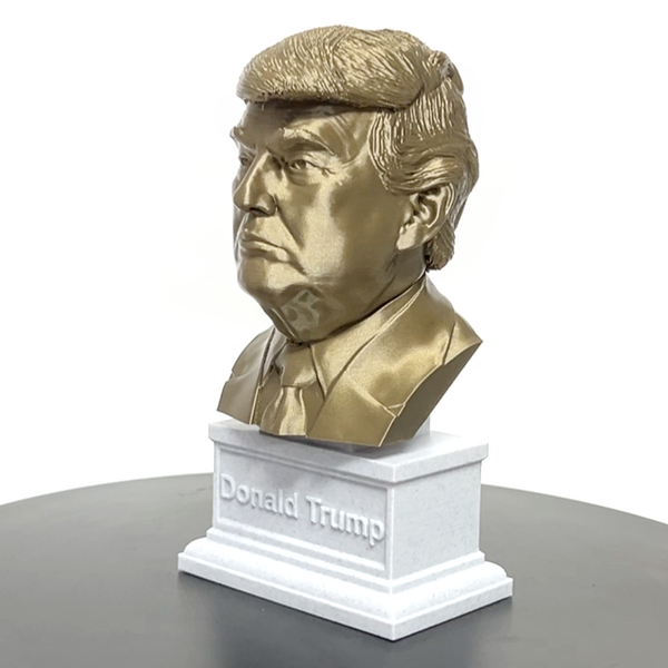Donald Trump, 45th & 47th US President, Sculpture Bust on Box Plinth