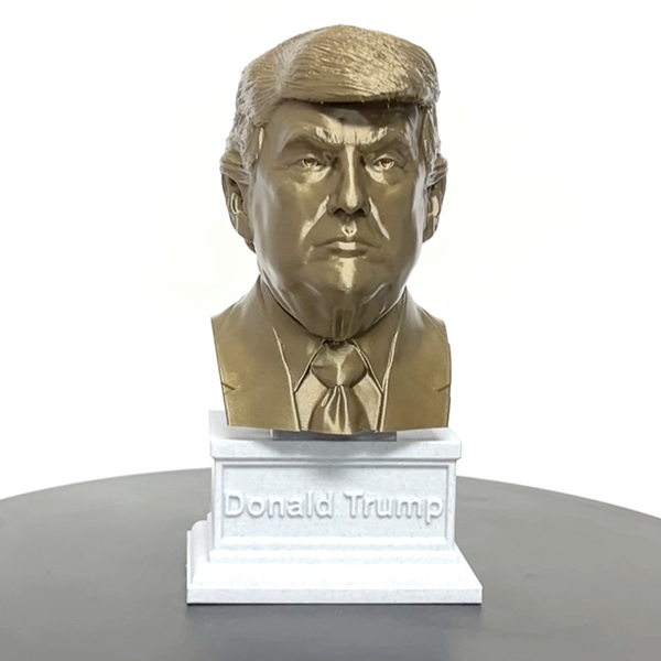 Donald Trump, 45th & 47th US President, Sculpture Bust on Box Plinth