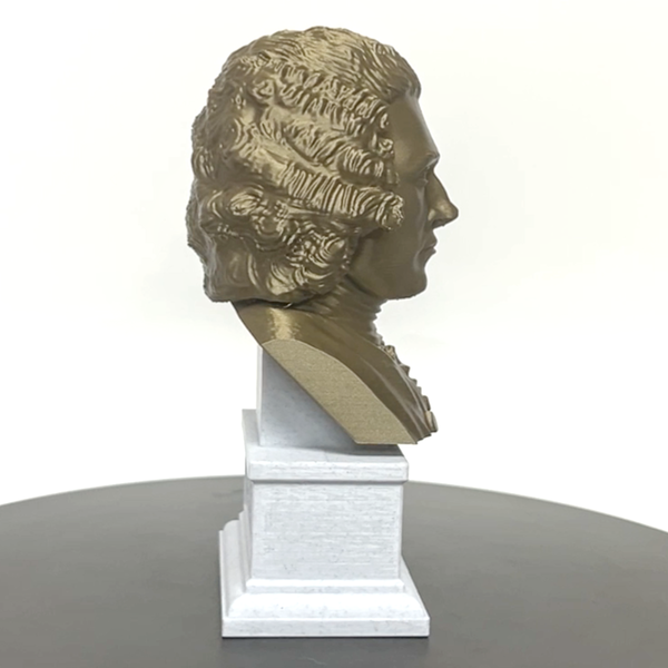 Jean-Jacques Rousseau Enlightenment Philosopher Sculpture Bust on Box Plinth