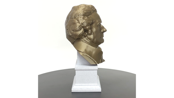 Alexander Hamilton USA Founding Father Sculpture Bust on Box Plinth