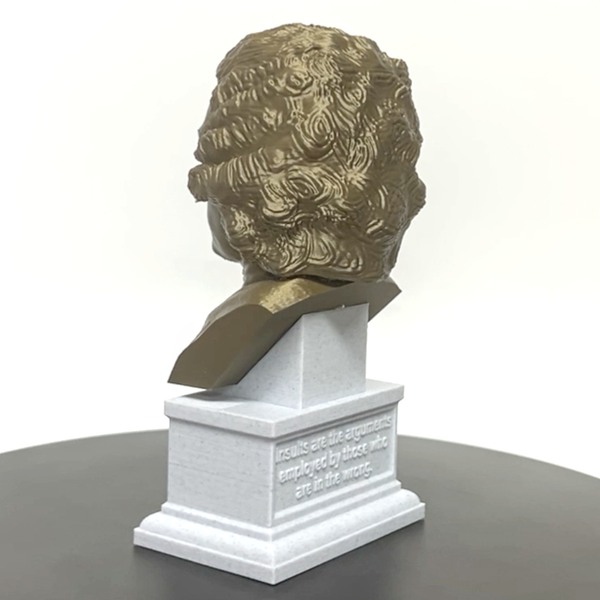 Jean-Jacques Rousseau Enlightenment Philosopher Sculpture Bust on Box Plinth