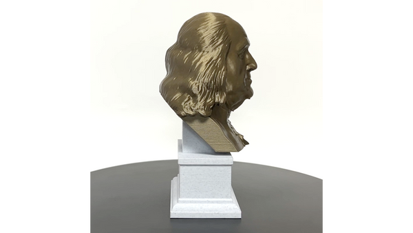 Benjamin Franklin USA Founding Father Sculpture Bust on Box Plinth