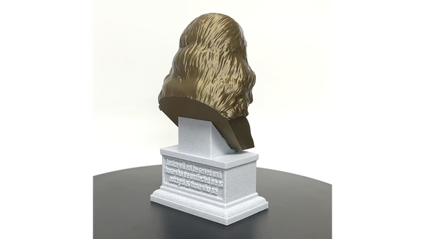 Benjamin Franklin USA Founding Father Sculpture Bust on Box Plinth