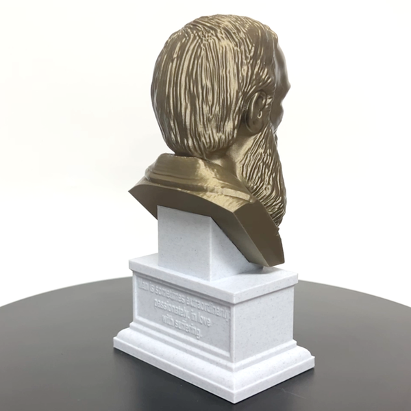 Fyodor Dostoevsky, Famous Russion Writer and Philosopher, Sculpture Bust on Box Plinth