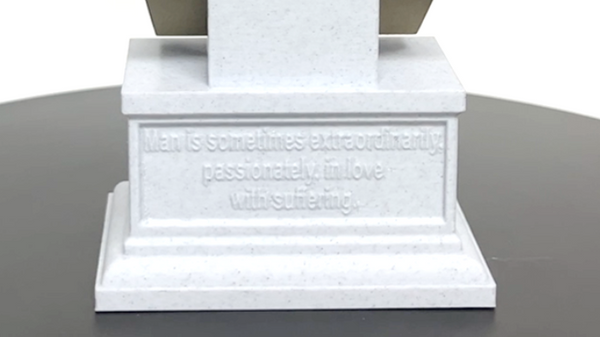 Fyodor Dostoevsky, Famous Russion Writer and Philosopher, Sculpture Bust on Box Plinth