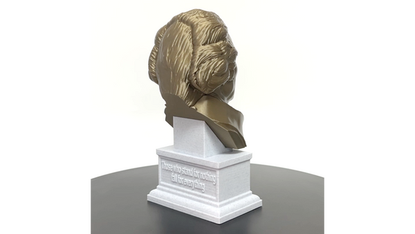 Alexander Hamilton USA Founding Father Sculpture Bust on Box Plinth