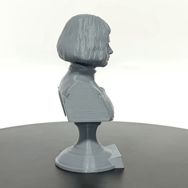 Saint Joan of Arc, Divine Warrior and Patron Saint of France Sculpture Bust on Pedestal