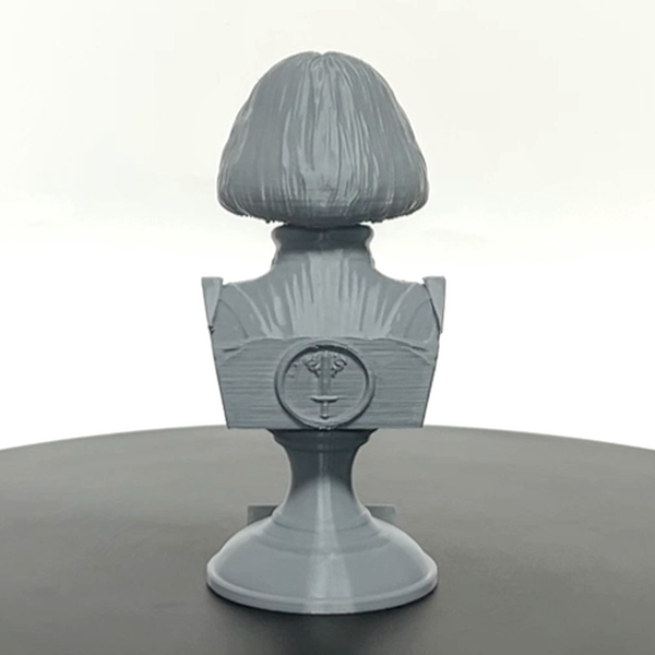 Saint Joan of Arc, Divine Warrior and Patron Saint of France Sculpture Bust on Pedestal