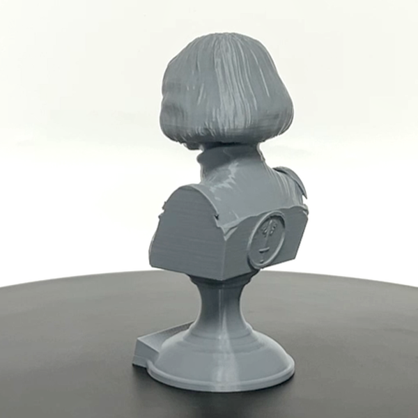 Saint Joan of Arc, Divine Warrior and Patron Saint of France Sculpture Bust on Pedestal