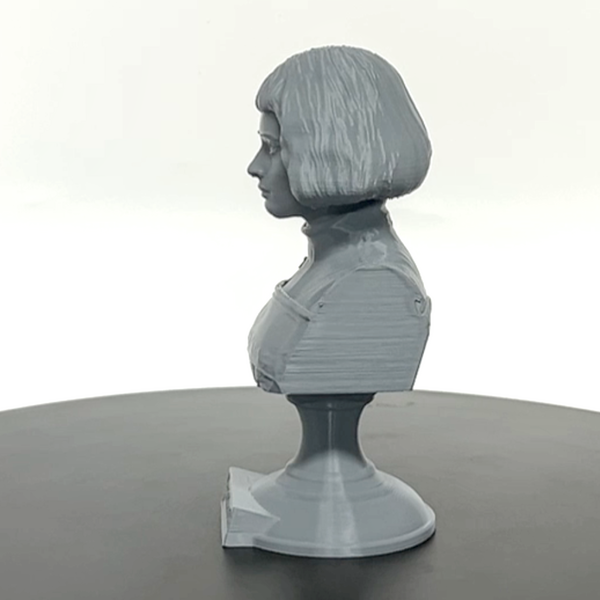 Saint Joan of Arc, Divine Warrior and Patron Saint of France Sculpture Bust on Pedestal