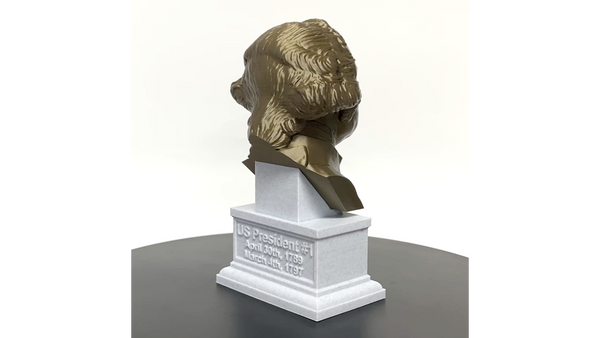 George Washington, 1st US President, Sculpture Bust on Box Plinth