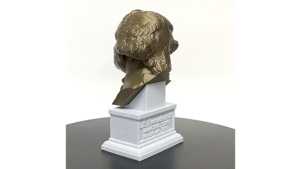 George Washington, 1st US President, Sculpture Bust on Box Plinth