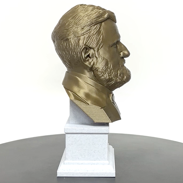 Ulysses S. Grant, 18th US President, Sculpture Bust on Box Plinth