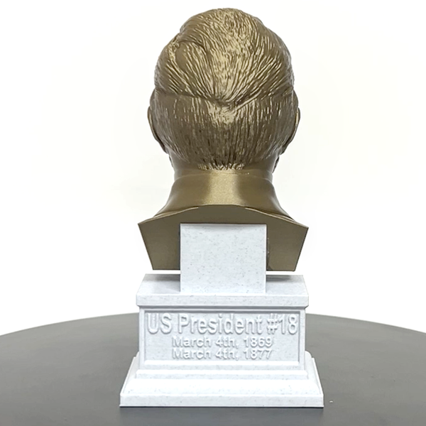 Ulysses S. Grant, 18th US President, Sculpture Bust on Box Plinth