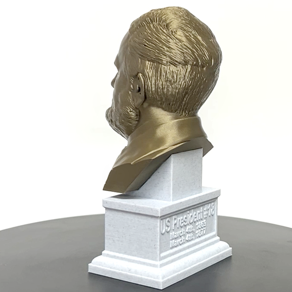 Ulysses S. Grant, 18th US President, Sculpture Bust on Box Plinth