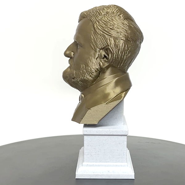 Ulysses S. Grant, 18th US President, Sculpture Bust on Box Plinth