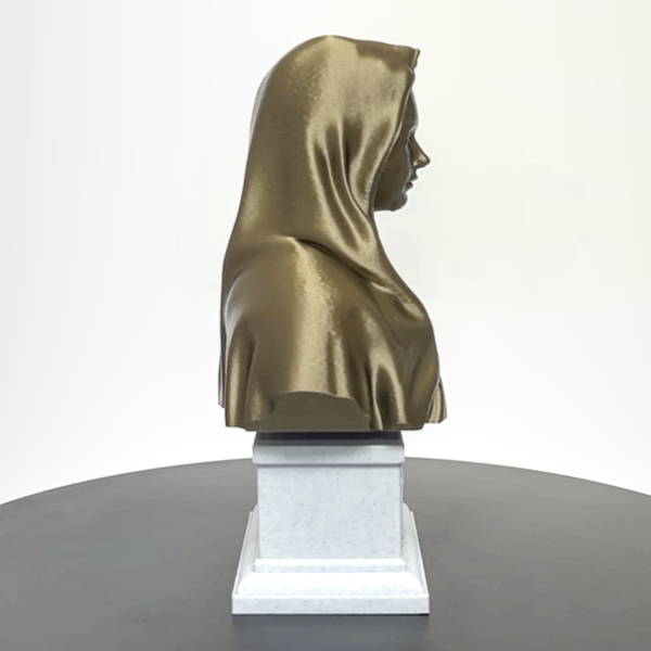 Saint Mary, Mother of God and Queen of Heaven Sculpture Bust on Box Plinth