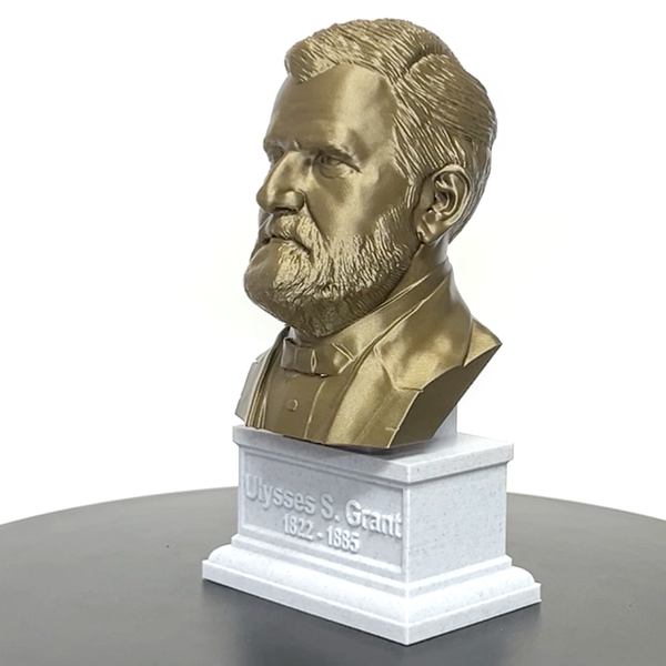 Ulysses S. Grant, 18th US President, Sculpture Bust on Box Plinth