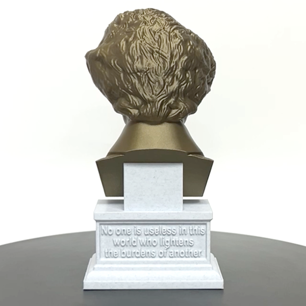 Charles Dickens, Famous English Writer and Social Critic, Sculpture Bust on Box Plinth