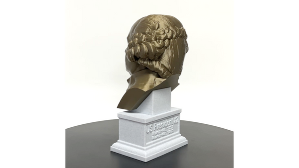 John Adams, 2nd US President, Sculpture Bust on Box Plinth