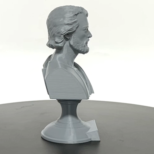 Saint Joseph, Guardian of the Holy Family and Patron Saint of Workers  Sculpture Bust on Pedestal