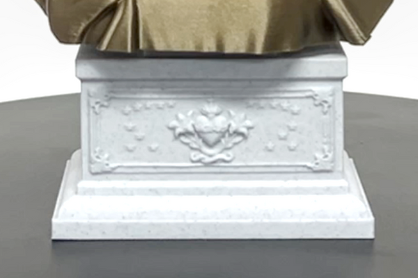 Saint Mary, Mother of God and Queen of Heaven Sculpture Bust on Box Plinth