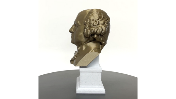 John Adams, 2nd US President, Sculpture Bust on Box Plinth