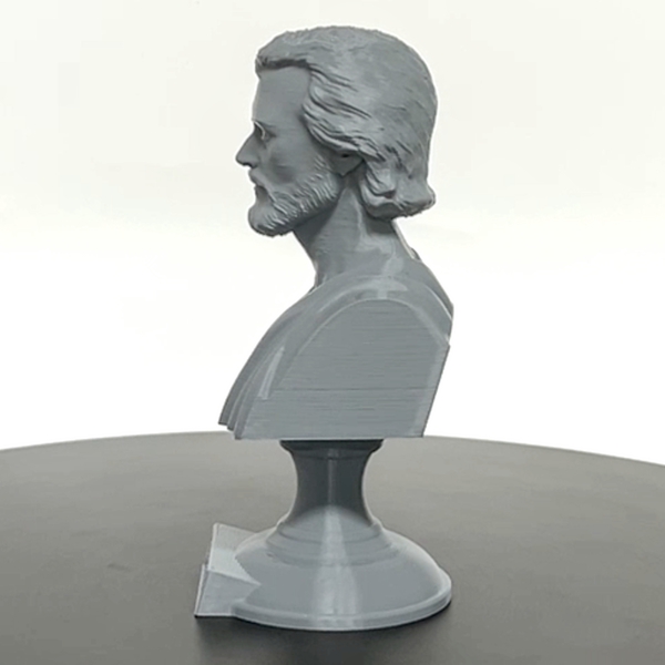 Saint Joseph, Guardian of the Holy Family and Patron Saint of Workers  Sculpture Bust on Pedestal