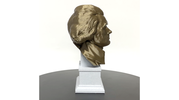 Thomas Jefferson, 3rd US President, Sculpture Bust on Box Plinth