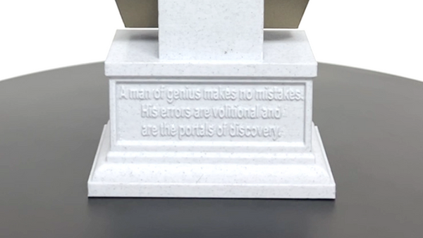 James Joyce, Famous Irish Writer, Sculpture Bust on Box Plinth