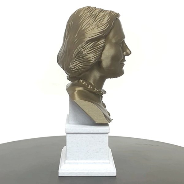 Clara Barton American Nurse Sculpture Bust on Box Plinth