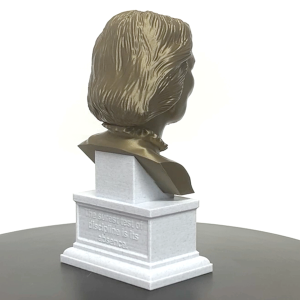 Clara Barton American Nurse Sculpture Bust on Box Plinth