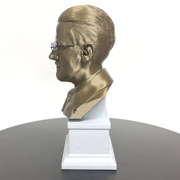 James Joyce, Famous Irish Writer, Sculpture Bust on Box Plinth