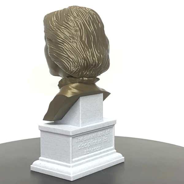 Clara Barton American Nurse Sculpture Bust on Box Plinth