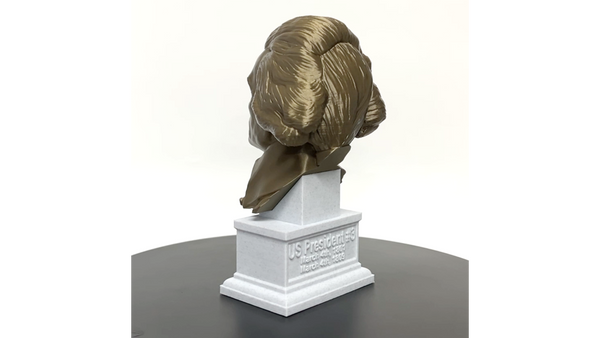 Thomas Jefferson, 3rd US President, Sculpture Bust on Box Plinth
