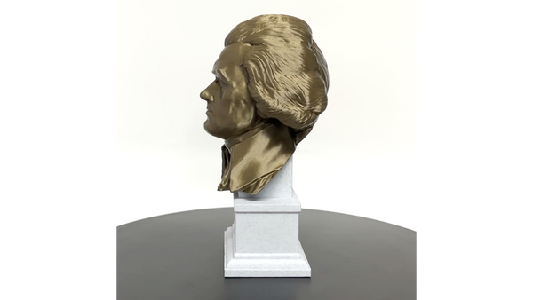 Thomas Jefferson, 3rd US President, Sculpture Bust on Box Plinth