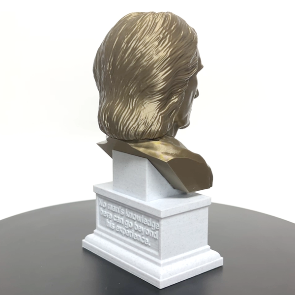John Locke English Philosopher and Physician Sculpture Bust on Box Plinth