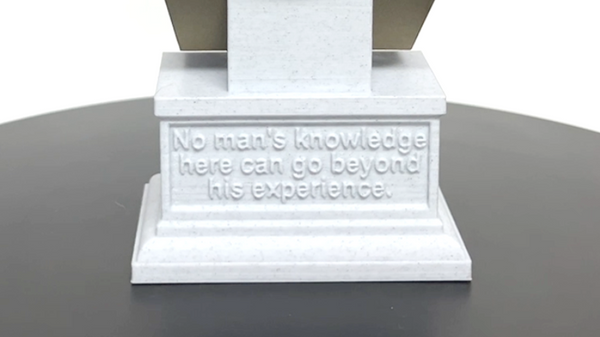 John Locke English Philosopher and Physician Sculpture Bust on Box Plinth