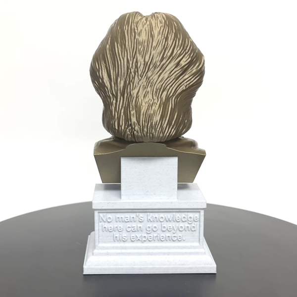 John Locke English Philosopher and Physician Sculpture Bust on Box Plinth