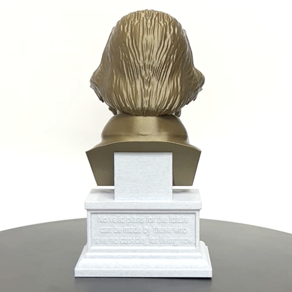 Alan Watts British Philosopher Sculpture Bust on Box Plinth