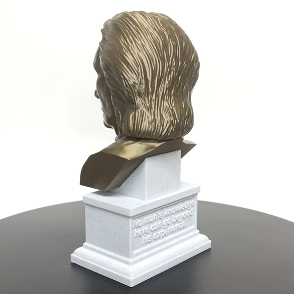 John Locke English Philosopher and Physician Sculpture Bust on Box Plinth