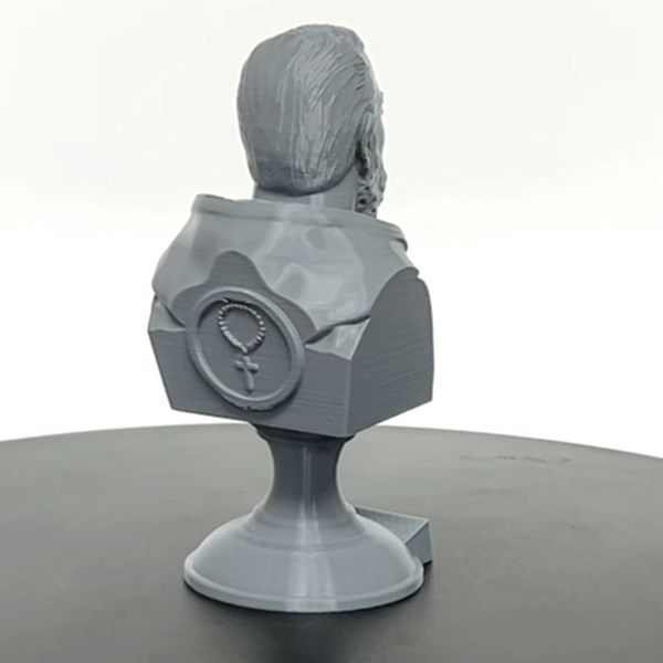 Saint Padre Pio of Pietrelcina, Renowned Mystic and Patron Saint of Healing Sculpture Bust on Pedestal