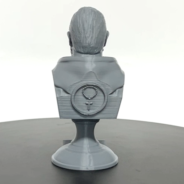 Saint Padre Pio of Pietrelcina, Renowned Mystic and Patron Saint of Healing Sculpture Bust on Pedestal