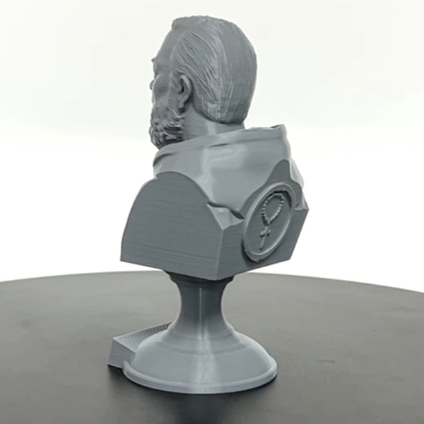 Saint Padre Pio of Pietrelcina, Renowned Mystic and Patron Saint of Healing Sculpture Bust on Pedestal