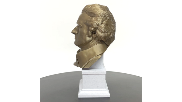 Alexander Hamilton USA Founding Father Sculpture Bust on Box Plinth